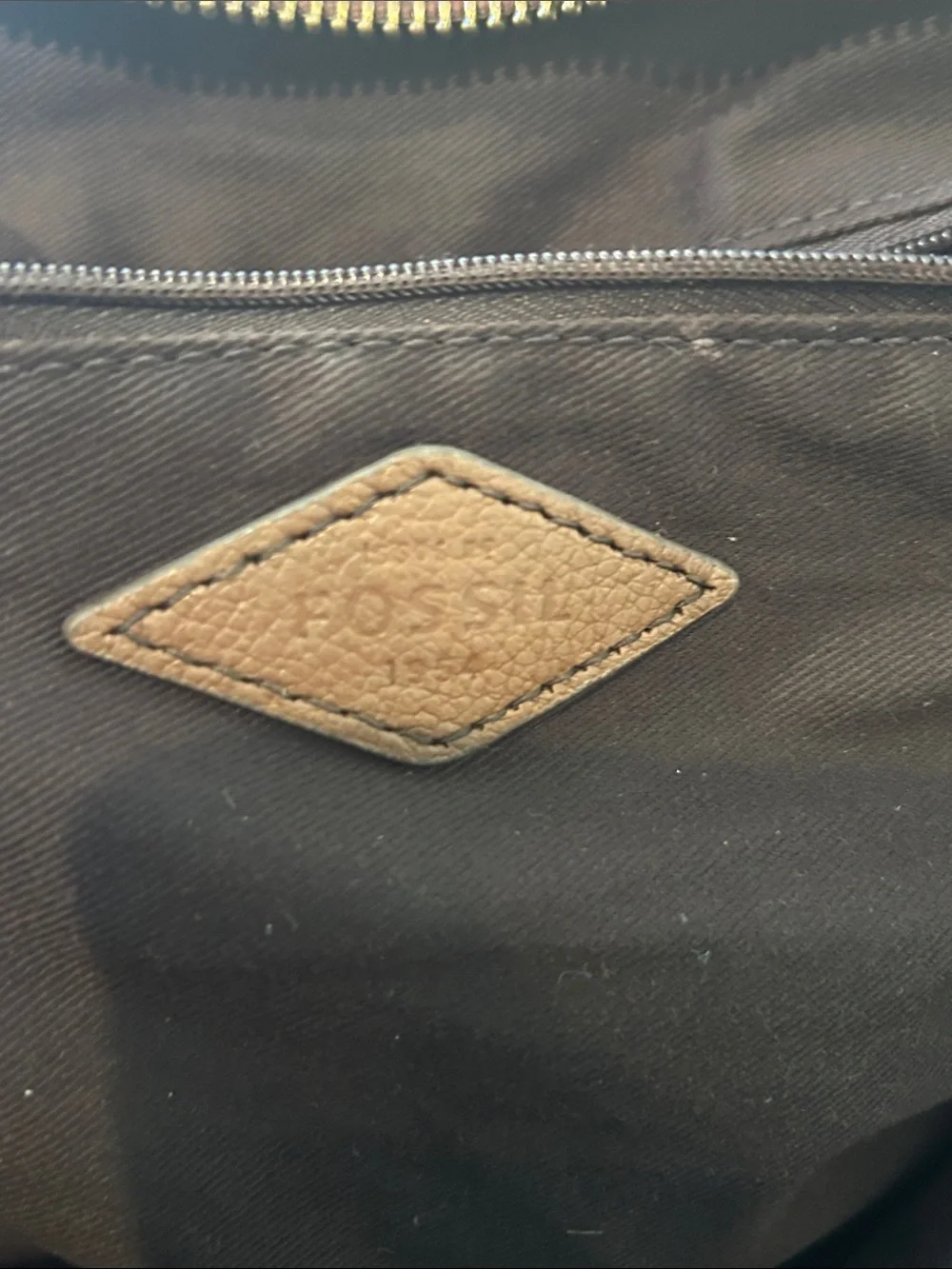 Fossil Fiona Vintage Dark Brown Leather Satchel w/Fossil Madison Long Wallet